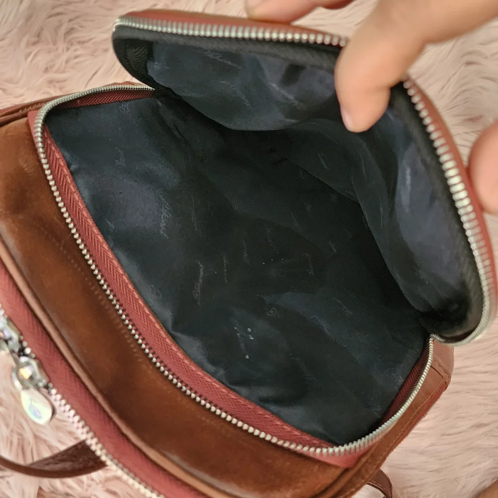 Ashwood Genuine glazed Leather backpack brown tan